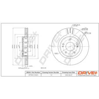 Jeu de 2 disques de frein avant Dr!ve+ DP1010.11.0425