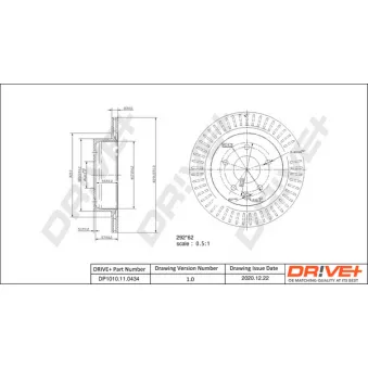 Jeu de 2 disques de frein arrière Dr!ve+ DP1010.11.0434