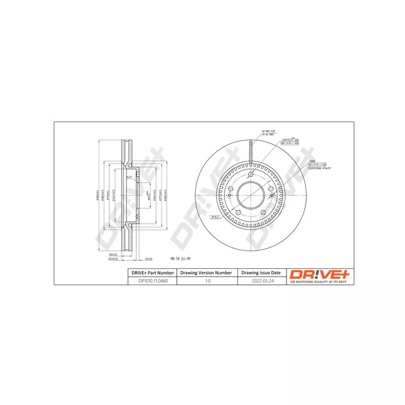 Jeu de 2 disques de frein avant Dr!ve+ DP1010.11.0460