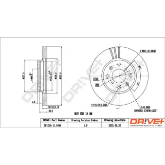 Jeu de 2 disques de frein avant Dr!ve+ DP1010.11.0464