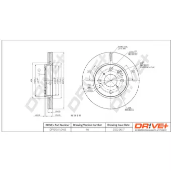 Jeu de 2 disques de frein avant Dr!ve+ DP1010.11.0465
