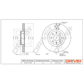 Jeu de 2 disques de frein avant Dr!ve+ DP1010.11.0485
