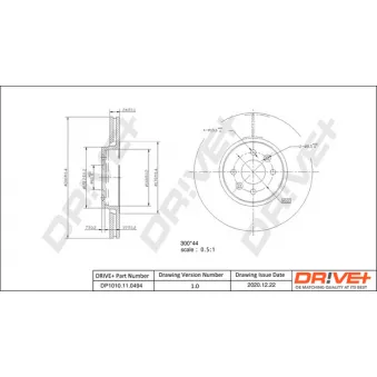 Jeu de 2 disques de frein avant Dr!ve+ DP1010.11.0494