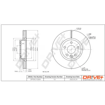 Jeu de 2 disques de frein avant Dr!ve+ DP1010.11.0504