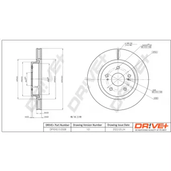 Jeu de 2 disques de frein avant Dr!ve+ DP1010.11.0508