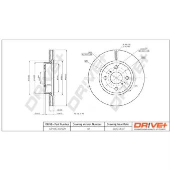 Jeu de 2 disques de frein avant Dr!ve+ DP1010.11.0509