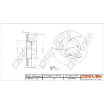 Jeu de 2 disques de frein avant Dr!ve+ DP1010.11.0514
