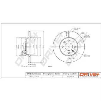 Jeu de 2 disques de frein avant Dr!ve+ DP1010.11.0519