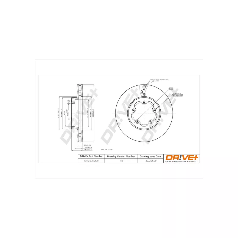 Jeu de 2 disques de frein avant Dr!ve+ DP1010.11.0521