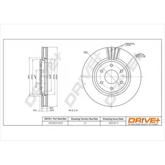 Jeu de 2 disques de frein arrière Dr!ve+ DP1010.11.0533