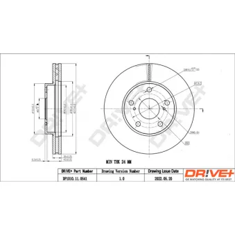 Jeu de 2 disques de frein avant Dr!ve+ DP1010.11.0541