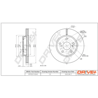 Jeu de 2 disques de frein avant Dr!ve+ DP1010.11.0542