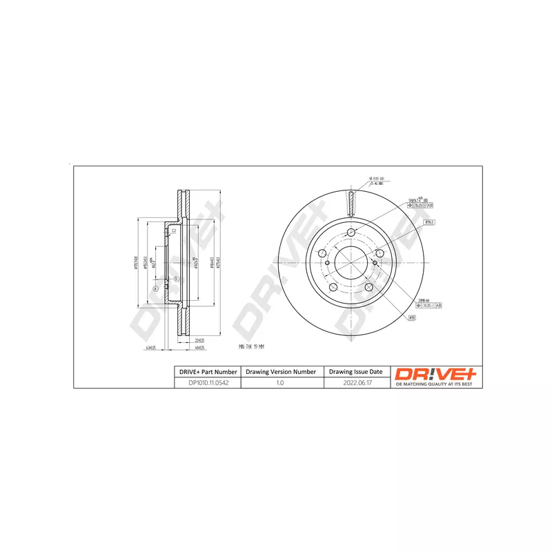 Jeu de 2 disques de frein avant Dr!ve+ DP1010.11.0542