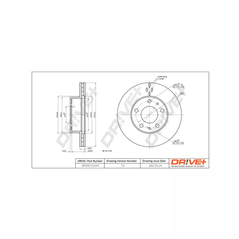 Jeu de 2 disques de frein avant Dr!ve+ DP1010.11.0543
