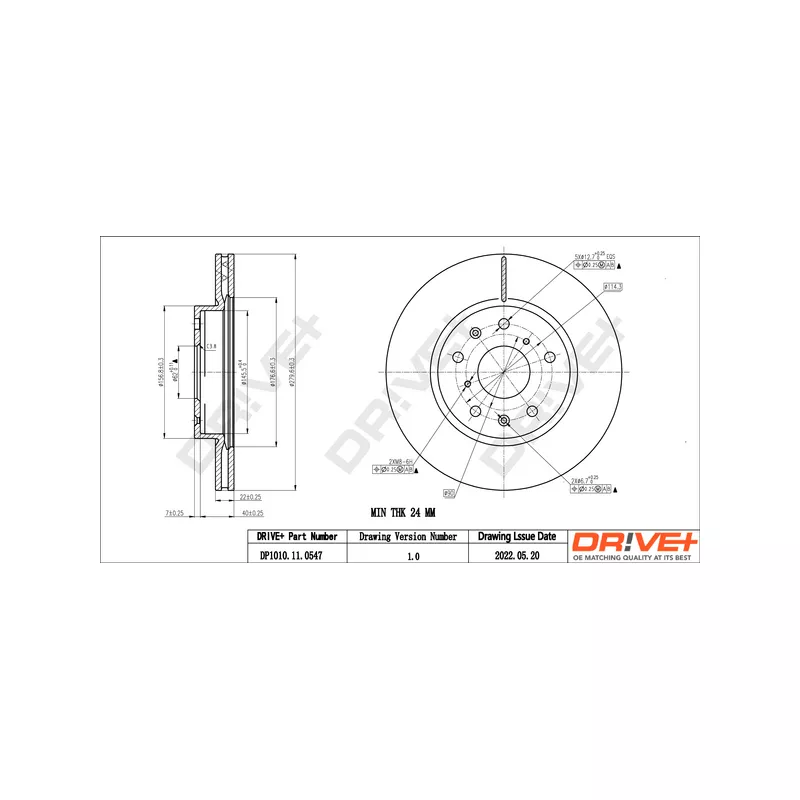 Jeu de 2 disques de frein avant Dr!ve+ DP1010.11.0547
