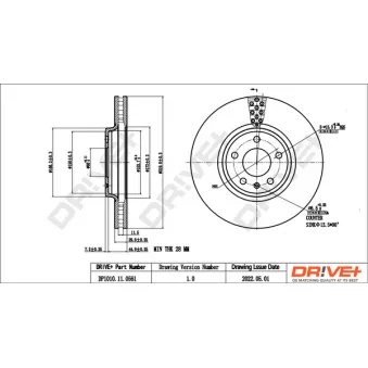 Jeu de 2 disques de frein avant Dr!ve+ DP1010.11.0561
