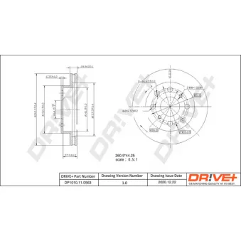 Jeu de 2 disques de frein avant Dr!ve+ DP1010.11.0563