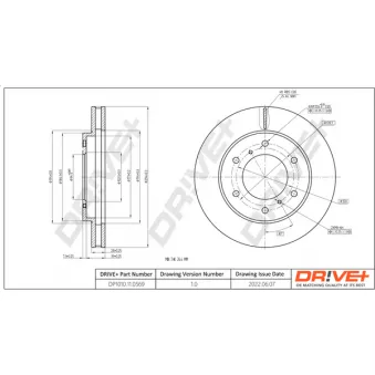 Jeu de 2 disques de frein avant Dr!ve+