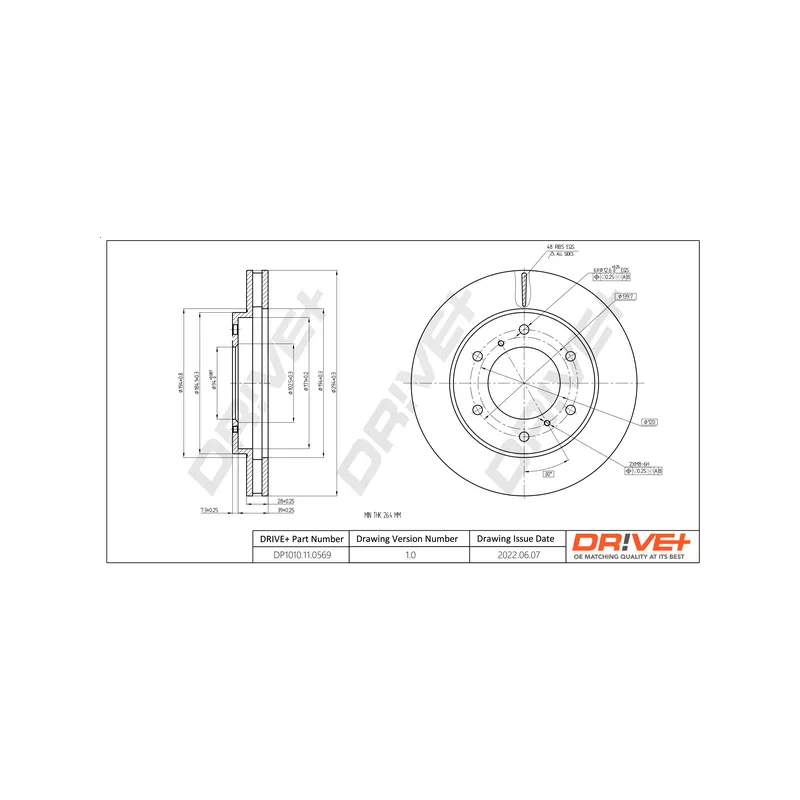 Jeu de 2 disques de frein avant Dr!ve+ DP1010.11.0569