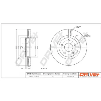 Jeu de 2 disques de frein avant Dr!ve+ DP1010.11.0571
