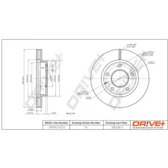 Jeu de 2 disques de frein avant Dr!ve+ DP1010.11.0573