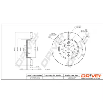 Jeu de 2 disques de frein avant Dr!ve+