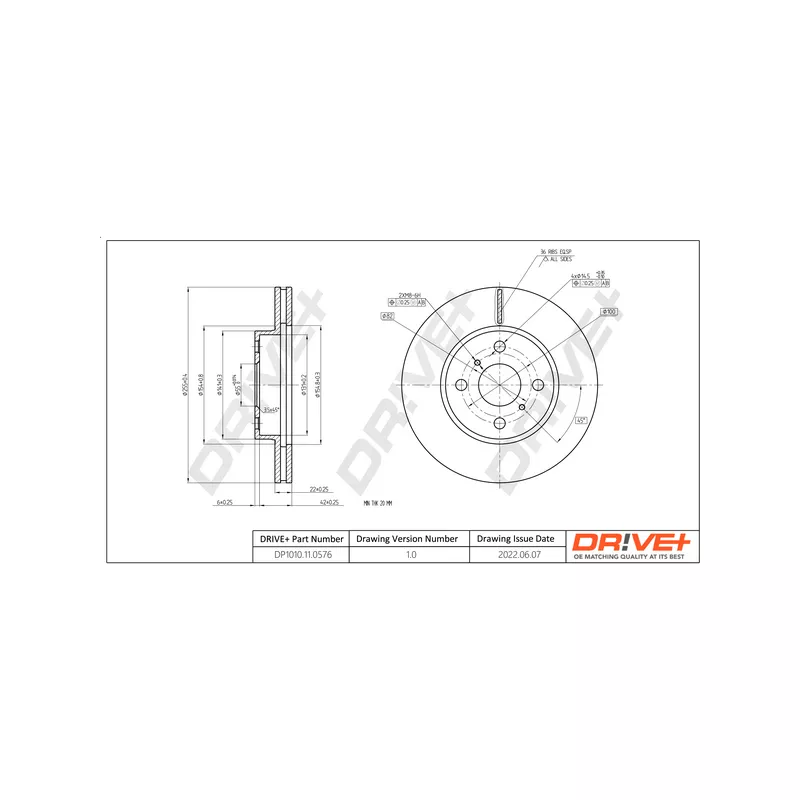 Jeu de 2 disques de frein avant Dr!ve+ DP1010.11.0576