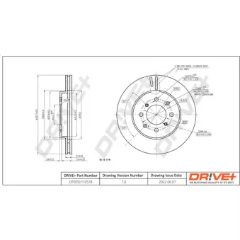 Jeu de 2 disques de frein avant Dr!ve+ DP1010.11.0578