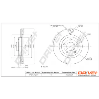Jeu de 2 disques de frein avant Dr!ve+ DP1010.11.0590
