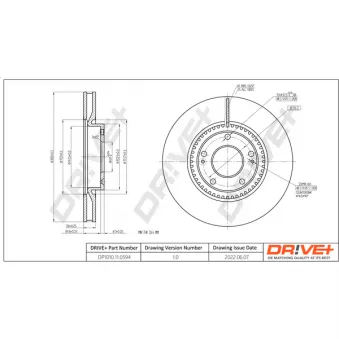 Jeu de 2 disques de frein avant Dr!ve+ DP1010.11.0594