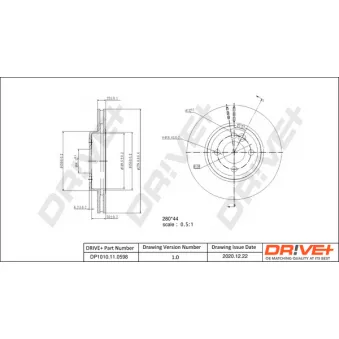 Jeu de 2 disques de frein avant Dr!ve+ DP1010.11.0598