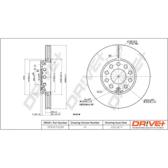 Jeu de 2 disques de frein avant Dr!ve+ DP1010.11.0599