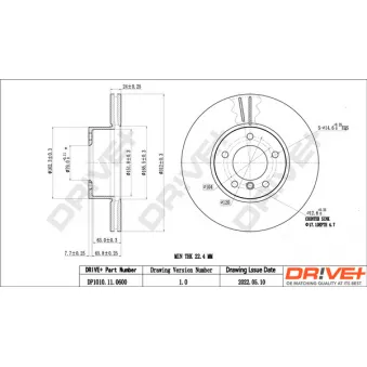 Jeu de 2 disques de frein avant Dr!ve+ DP1010.11.0600