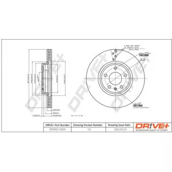Jeu de 2 disques de frein avant Dr!ve+ DP1010.11.0619