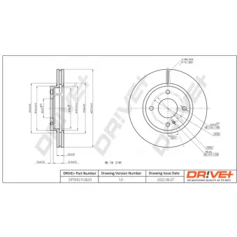 Jeu de 2 disques de frein avant Dr!ve+ DP1010.11.0620