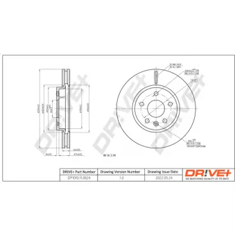 Jeu de 2 disques de frein avant Dr!ve+ DP1010.11.0624