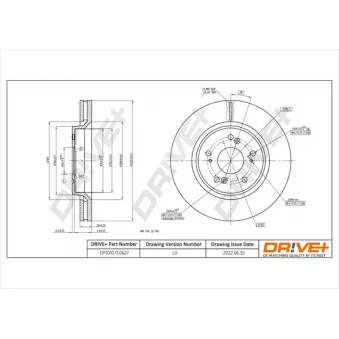 Jeu de 2 disques de frein avant Dr!ve+ DP1010.11.0627