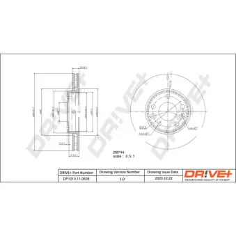 Jeu de 2 disques de frein avant Dr!ve+ DP1010.11.0628