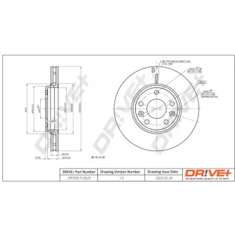 Jeu de 2 disques de frein avant Dr!ve+ DP1010.11.0629