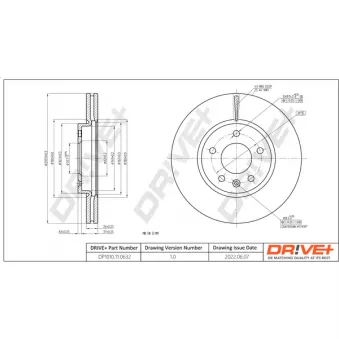 Jeu de 2 disques de frein avant Dr!ve+ DP1010.11.0632