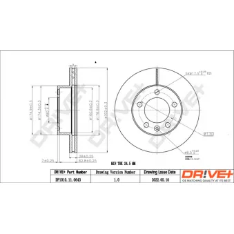 Jeu de 2 disques de frein avant Dr!ve+ DP1010.11.0643