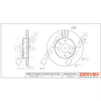Jeu de 2 disques de frein avant Dr!ve+