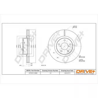 Jeu de 2 disques de frein avant Dr!ve+ DP1010.11.0668