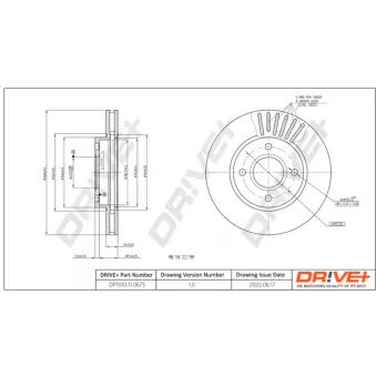 Jeu de 2 disques de frein avant Dr!ve+ DP1010.11.0675