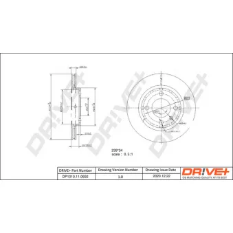 Jeu de 2 disques de frein avant Dr!ve+ DP1010.11.0692