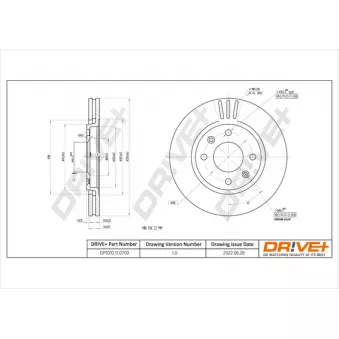 Jeu de 2 disques de frein avant Dr!ve+ DP1010.11.0709