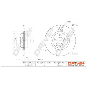 Jeu de 2 disques de frein avant Dr!ve+ DP1010.11.0721