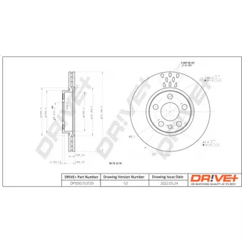 Jeu de 2 disques de frein avant Dr!ve+ DP1010.11.0729