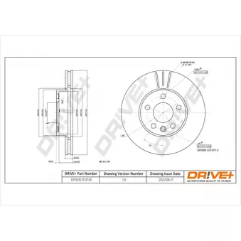 Jeu de 2 disques de frein avant Dr!ve+ DP1010.11.0733