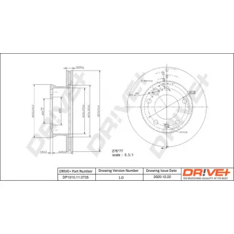 Jeu de 2 disques de frein avant Dr!ve+ DP1010.11.0735